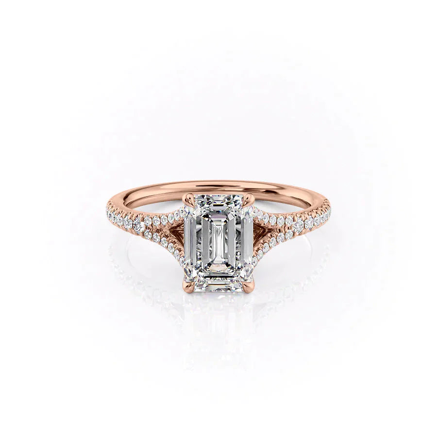 The Jade Set With A 2 Carat Emerald Moissanite