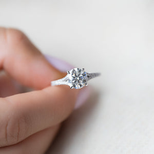 The Jade Set With A 1.5 Carat Round Lab Diamond