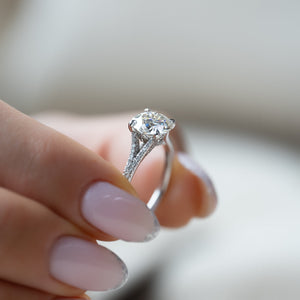 The Jade Set With A 1.5 Carat Round Lab Diamond