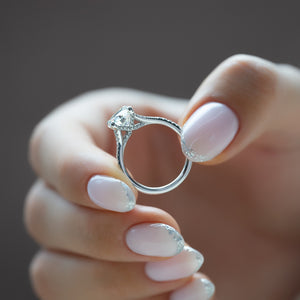 The Jade Set With A 1.5 Carat Round Lab Diamond