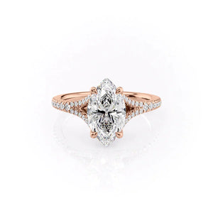 The Jade Set With A 1.5 Carat Marquise Lab Diamond