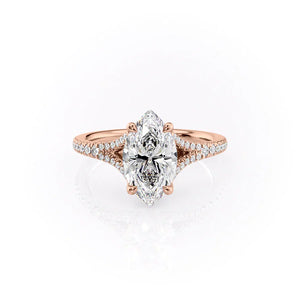 The Jade Set With A 1.5 Carat Marquise Moissanite