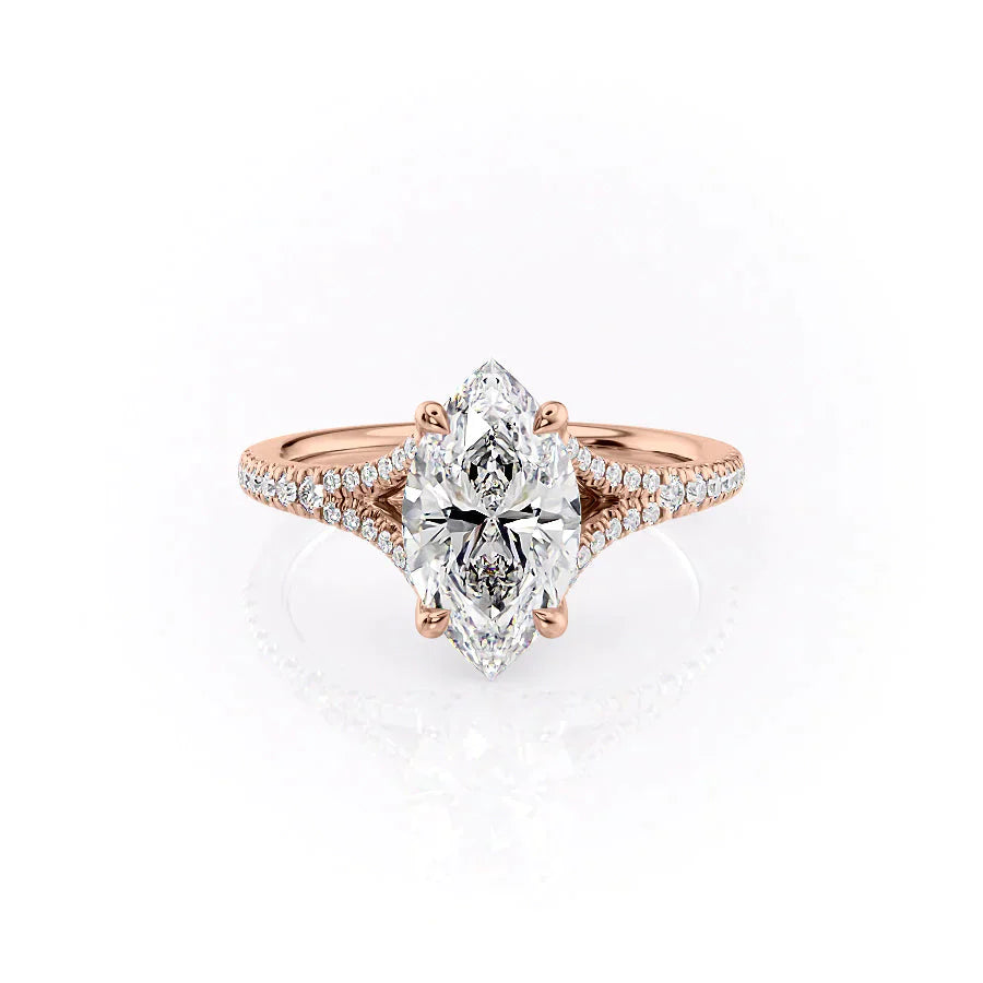 The Jade Set With A 2.5 Carat Marquise Lab Diamond