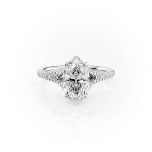 The Jade Set With A 2 Carat Marquise Moissanite