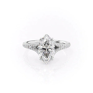 The Jade Set With A 2.5 Carat Marquise Lab Diamond