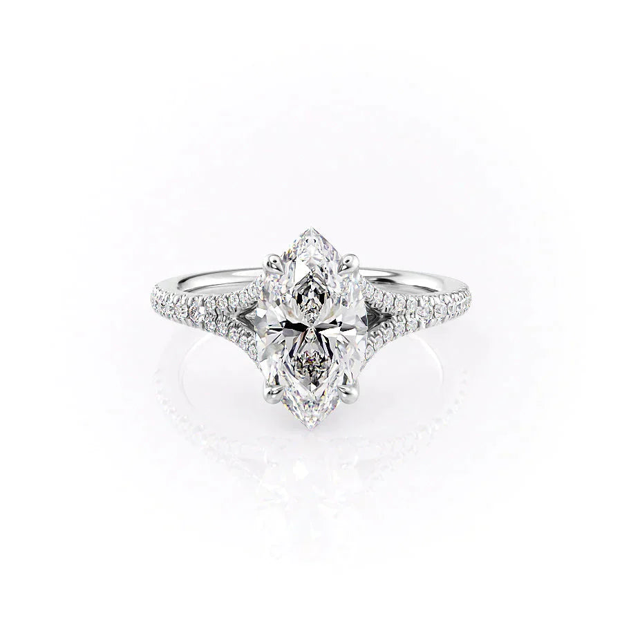 The Jade Set With A 1.5 Carat Marquise Lab Diamond