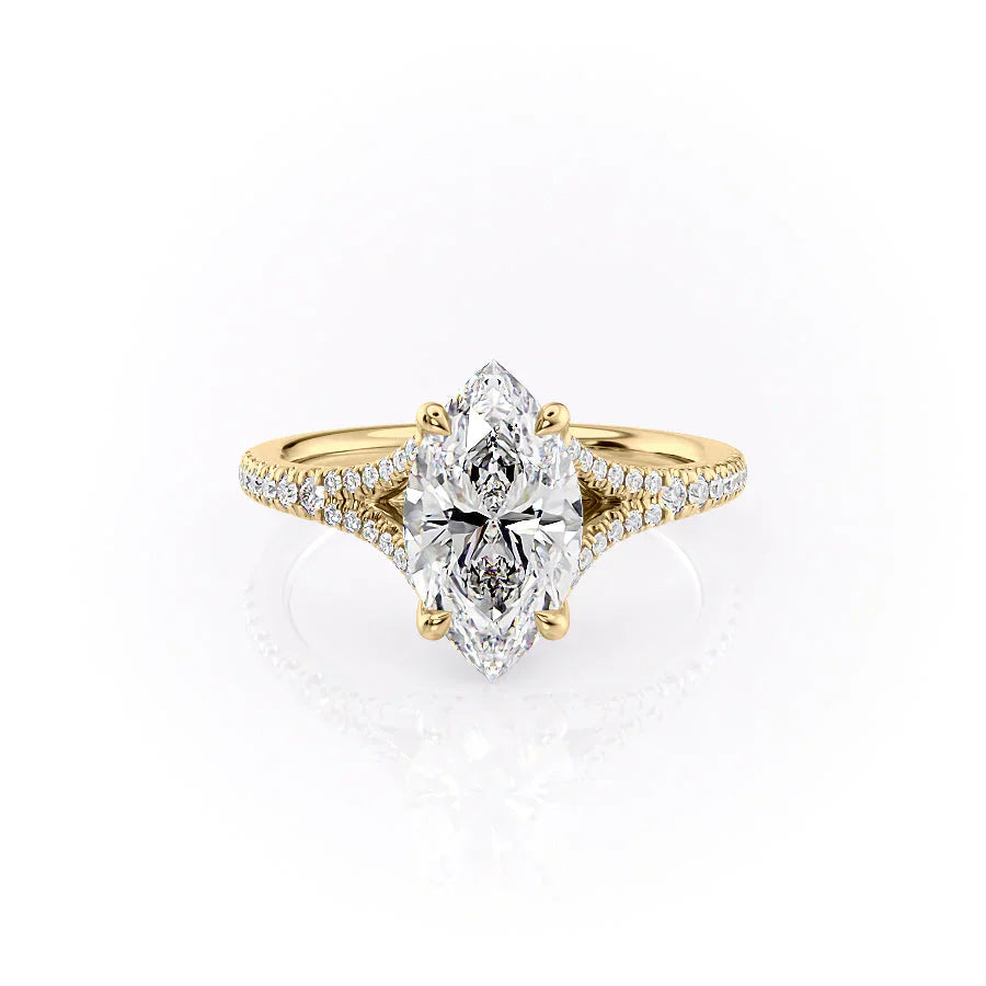 The Jade Set With A 5 Carat Marquise Moissanite