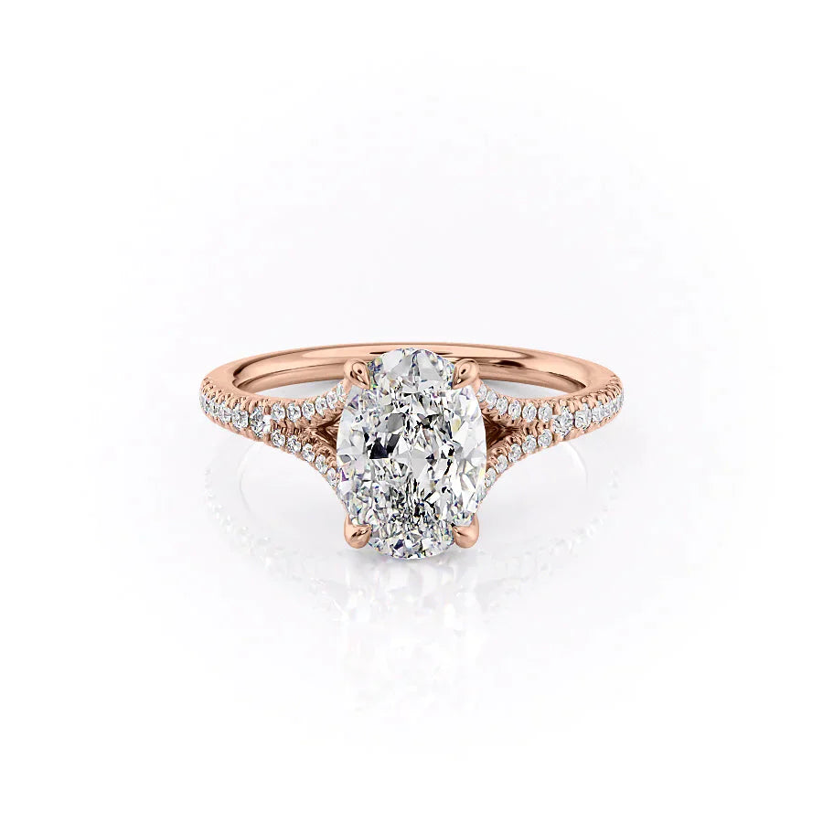 The Jade Set With A 4 Carat Oval Moissanite