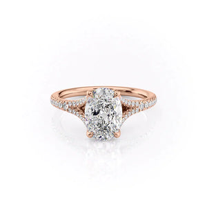 The Jade Set With A 2.5 Carat Oval Moissanite
