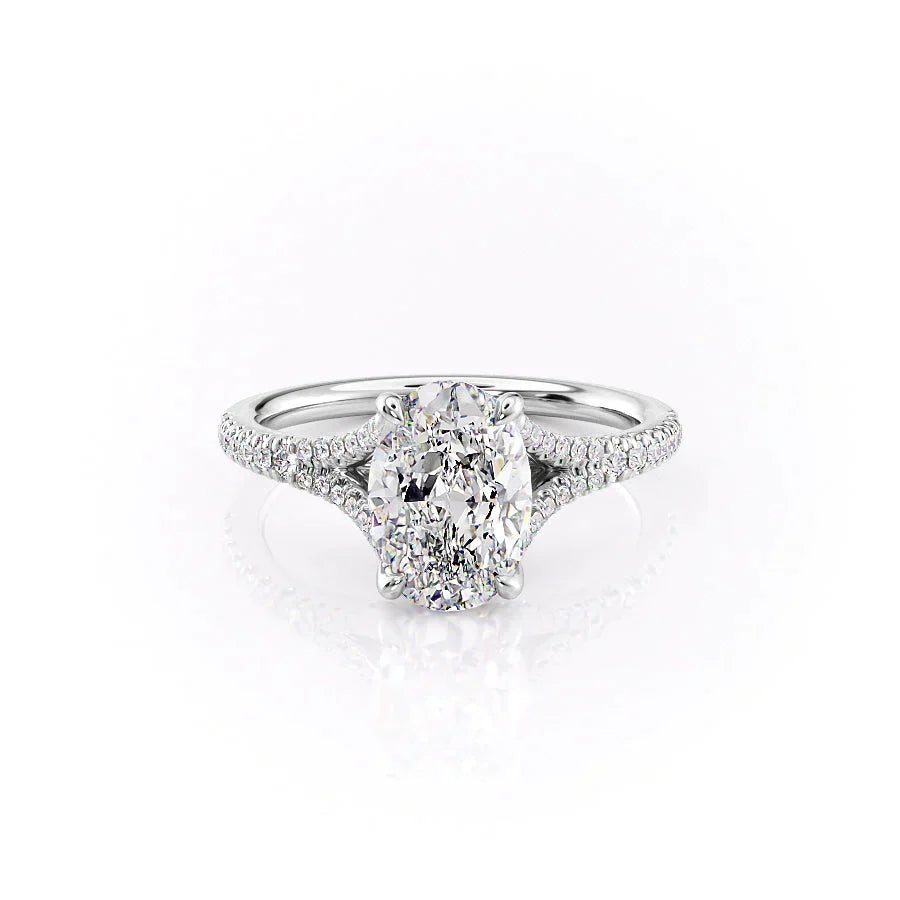 The Jade Set With A 1.5 Carat Oval Lab Diamond