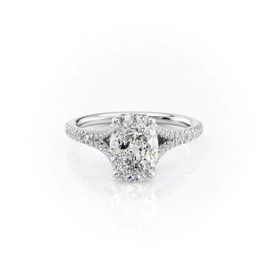 The Jade Set With A 3 Carat Oval Moissanite