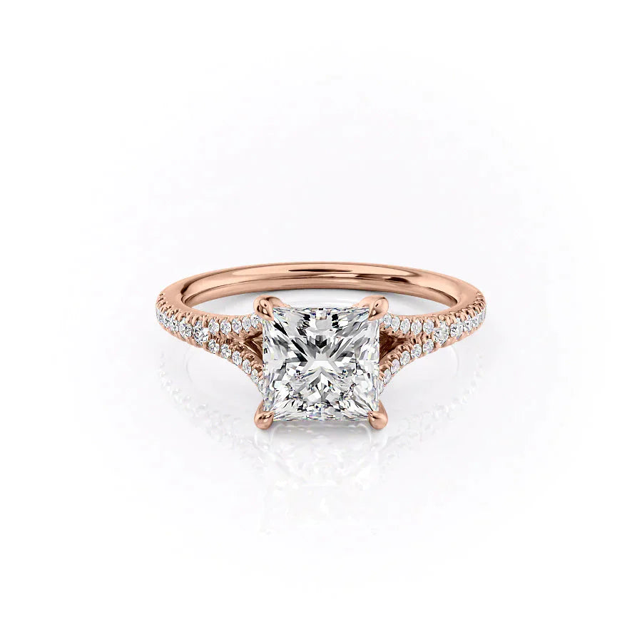 The Jade Set With A 3 Carat Princess Moissanite