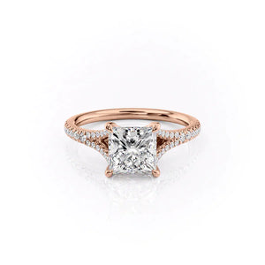 The Jade Set With A 1.5 Carat Princess Lab Diamond