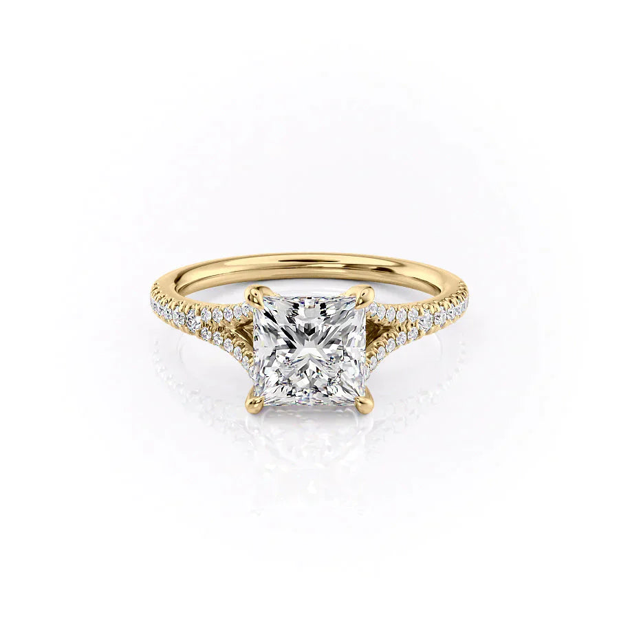 The Jade Set With A 1.5 Carat Princess Lab Diamond