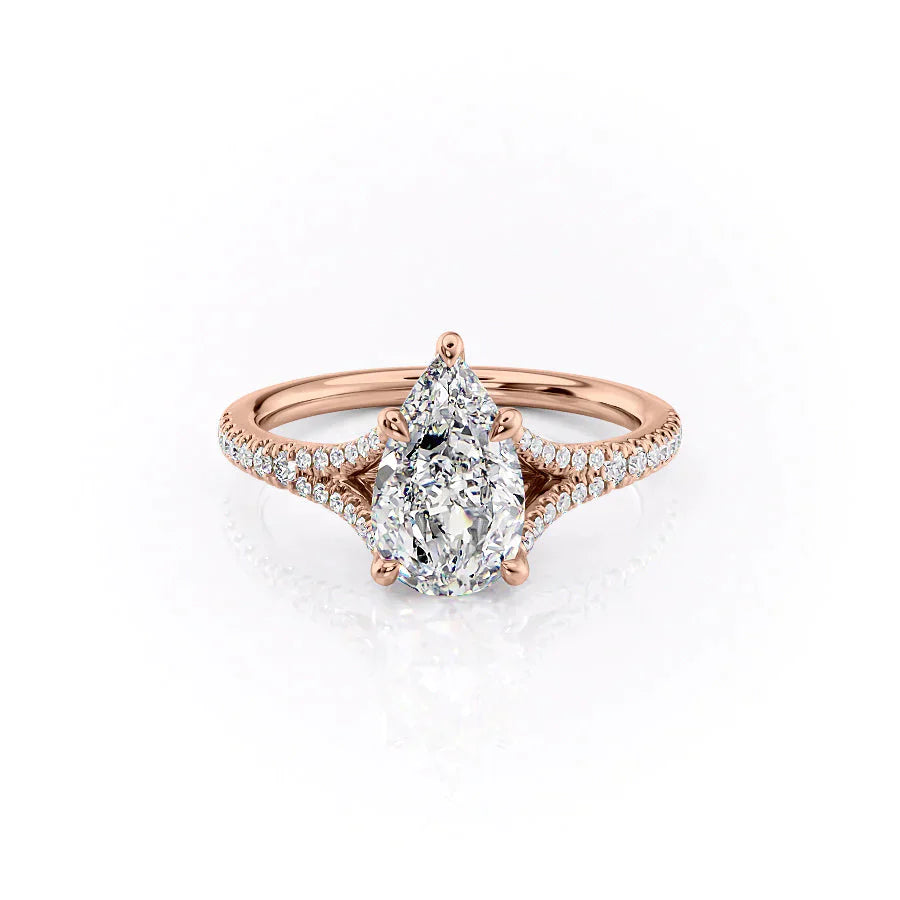 The Jade Set With A 3 Carat Pear Moissanite
