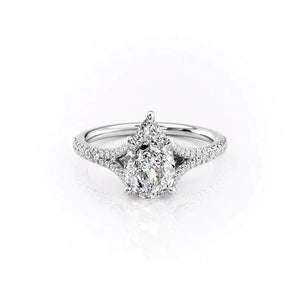 The Jade Set With A 1 Carat Pear Lab Diamond