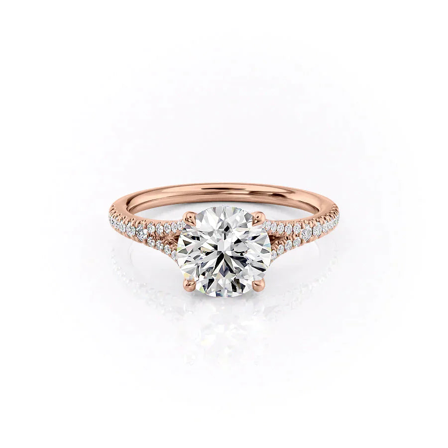 The Jade Set With A 1.5 Carat Round Moissanite