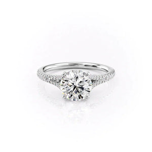 The Jade Set With A Round Moissanite