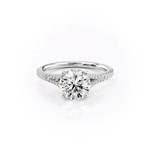 The Jade Set With A 1 Carat Round Moissanite