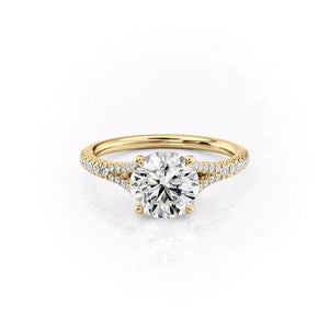 The Jade Set With A 2 Carat Round Moissanite