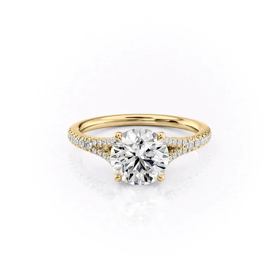 The Jade Set With A 2.5 Carat Round Moissanite