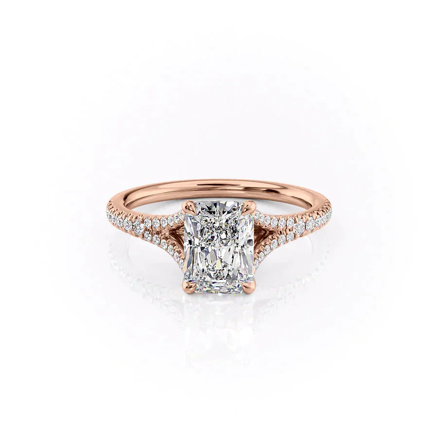 The Jade Set With A 2 Carat Radiant Moissanite