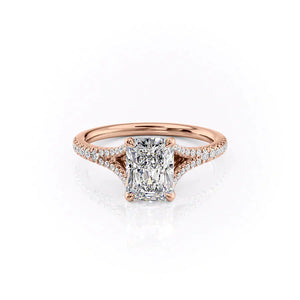 The Jade Set With A 2 Carat Radiant Moissanite