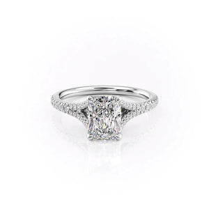 The Jade Set With A 5 Carat Radiant Moissanite