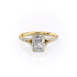 The Jade Set With A 2.5 Carat Radiant Moissanite