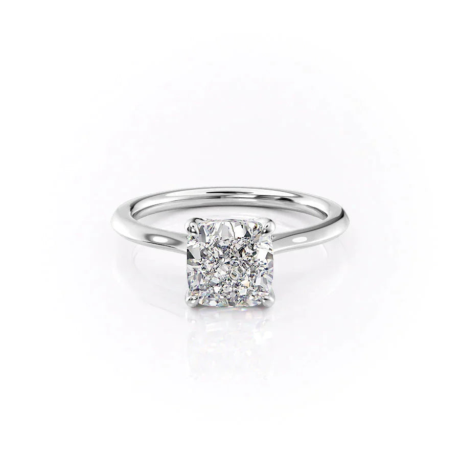 The Madison Set With A 1.5 Carat Cushion Moissanite