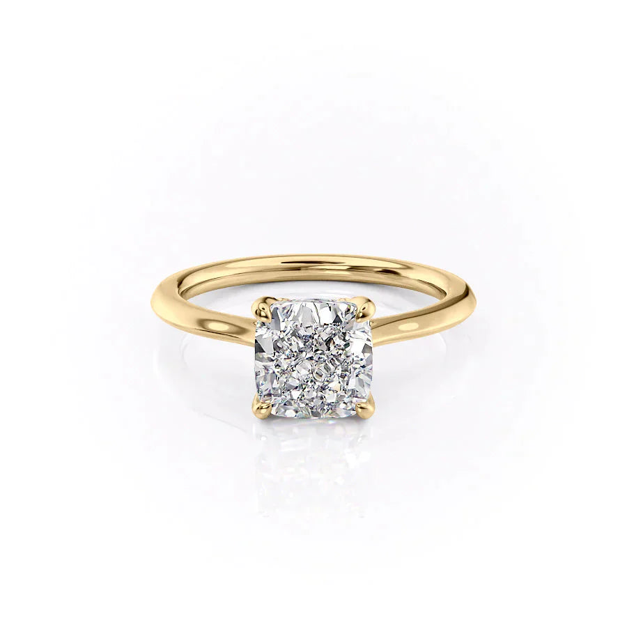 The Madison Set With A 1.5 Carat Cushion Lab Diamond