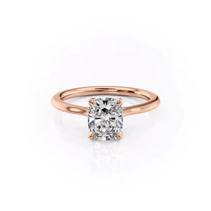 The Madison Set With A Elongated Cushion Moissanite