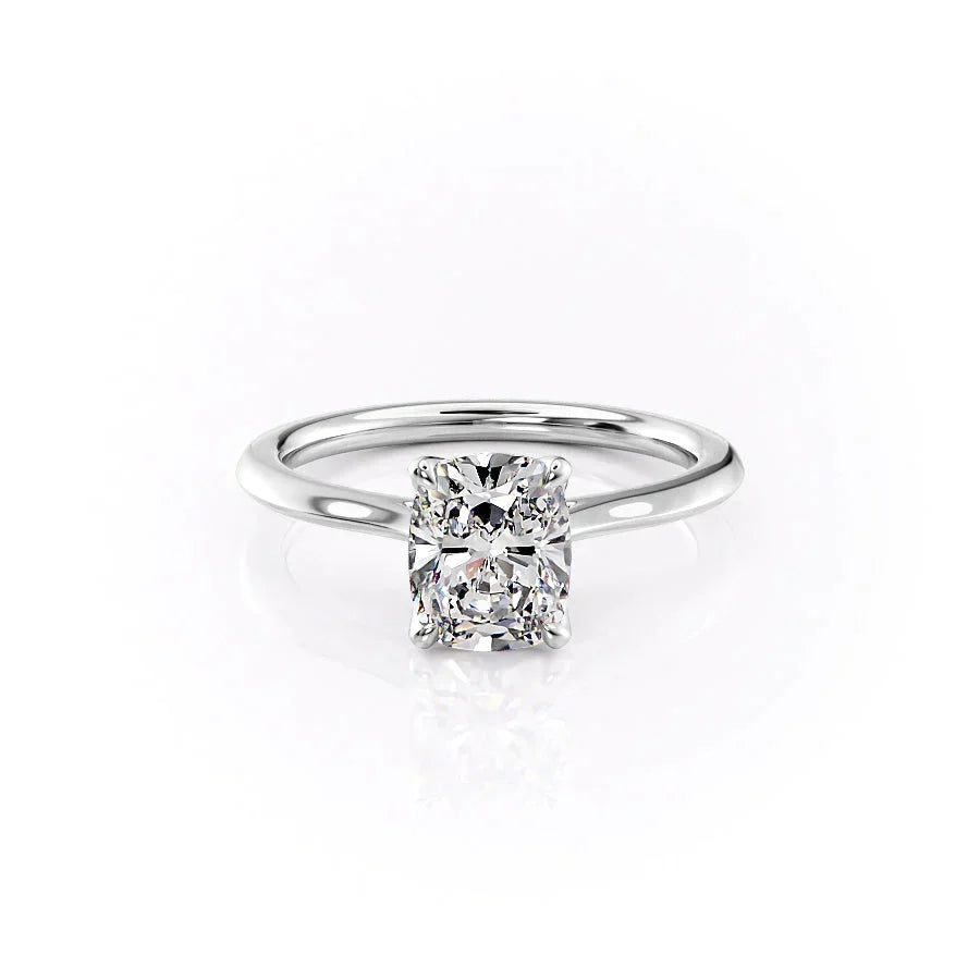 The Madison Set With A Elongated Cushion Moissanite