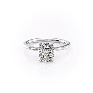 The Madison Set With A Elongated Cushion Moissanite