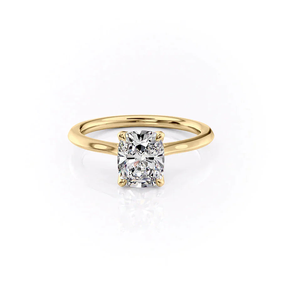 The Madison Set With A 2.5 Carat Elongated Cushion Lab Diamond