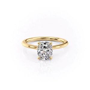 The Madison Set With A 1 Carat Elongated Cushion Lab Diamond