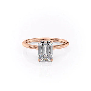 The Madison Set With A 4.5 Carat Emerald Moissanite