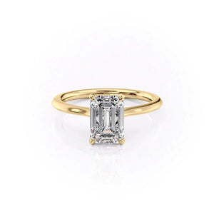 The Madison Set With A Emerald Moissanite