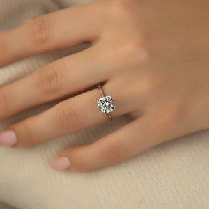 The Madison Set With A 2 Carat Cushion Lab Diamond