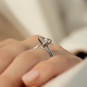 The Madison Set With A 2.5 Carat Cushion Moissanite