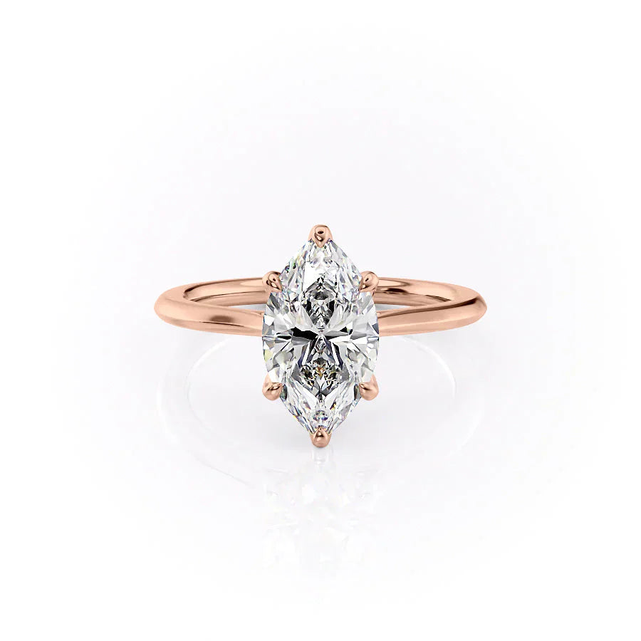 The Madison Set With A 3.5 Carat Marquise Moissanite