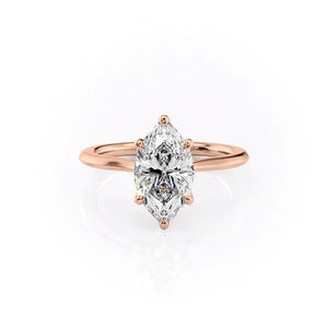 The Madison Set With A 2.5 Carat Marquise Lab Diamond