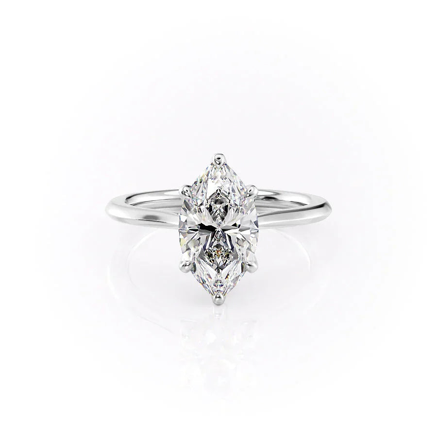The Madison Set With A 1.5 Carat Marquise Moissanite