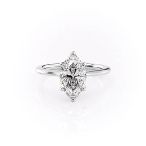 The Madison Set With A 2.5 Carat Marquise Moissanite