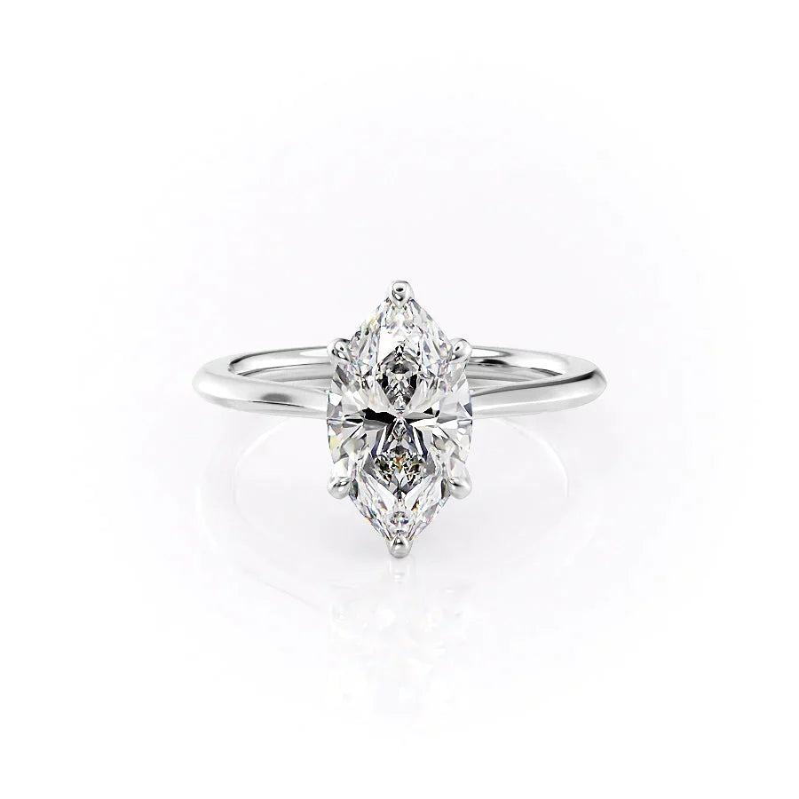 The Madison Set With A 3 Carat Marquise Lab Diamond