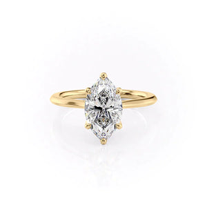 The Madison Set With A 1 Carat Marquise Lab Diamond