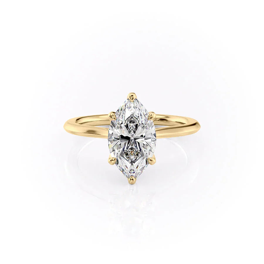 The Madison Set With A 4.5 Carat Marquise Moissanite