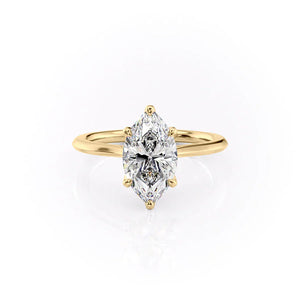 The Madison Set With A 4.5 Carat Marquise Moissanite