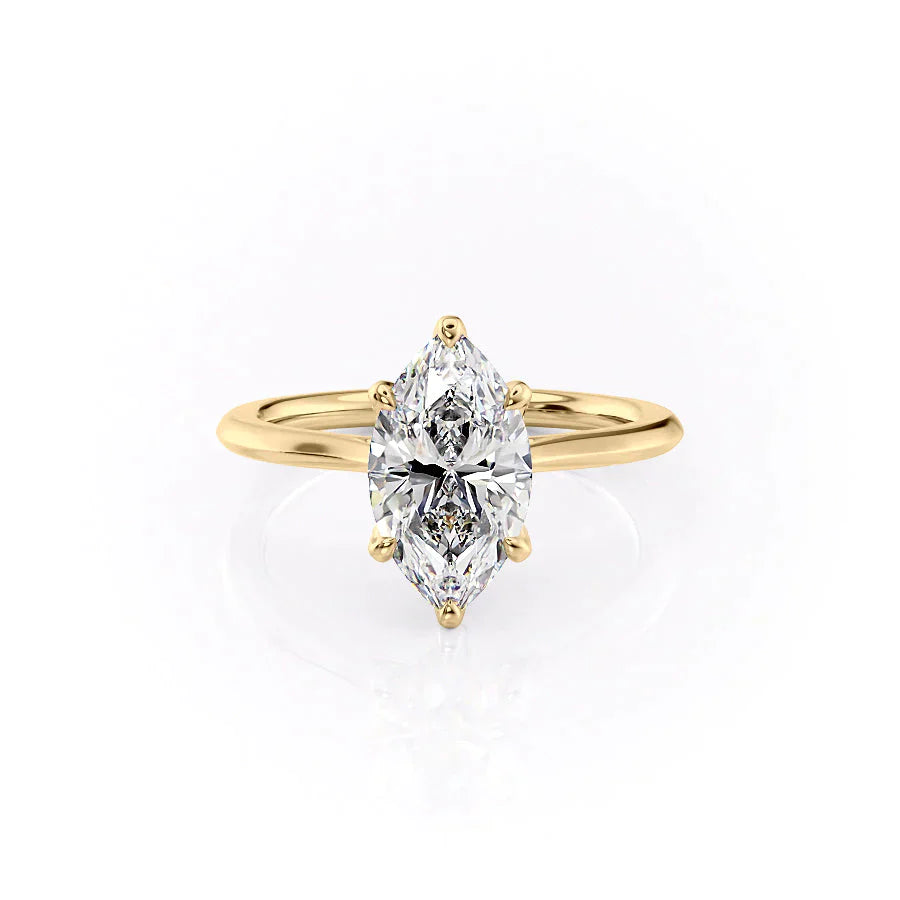 The Madison Set With A 3 Carat Marquise Lab Diamond