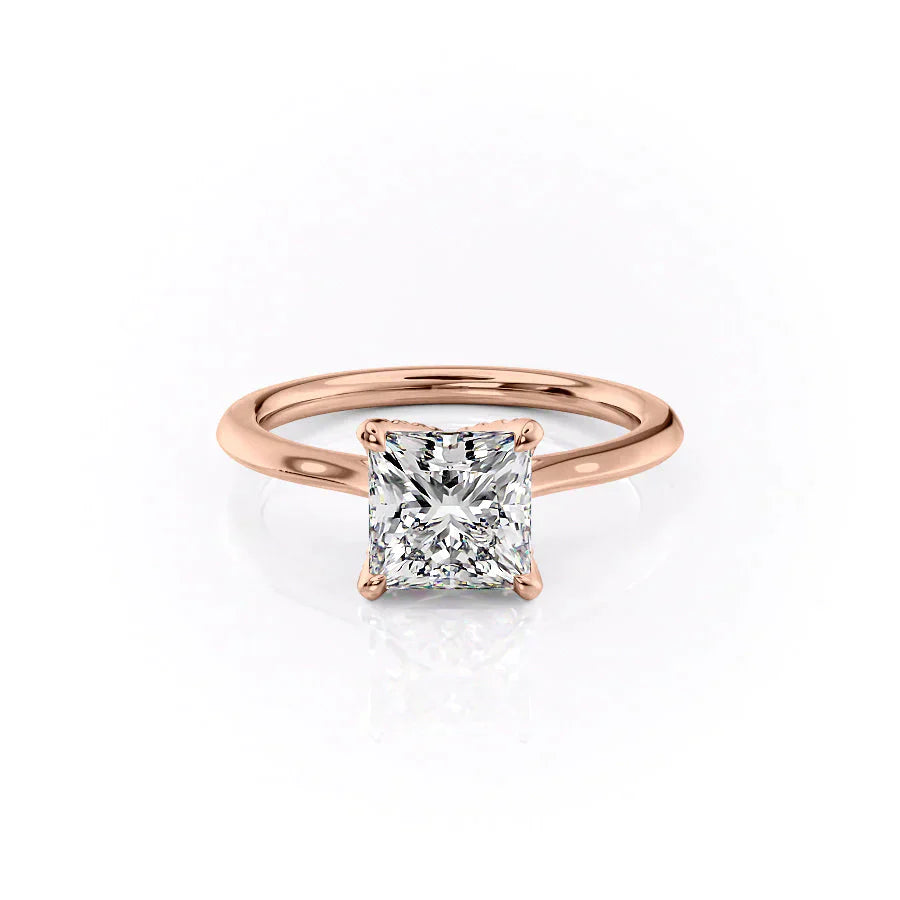 The Madison Set With A 2.5 Carat Princess Moissanite
